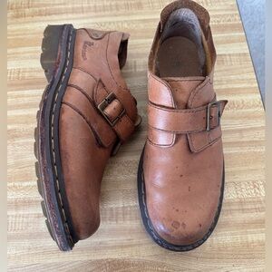 Vintage Dr. Martens Tan Monk Strap Distressed Channon 11481 Loafers